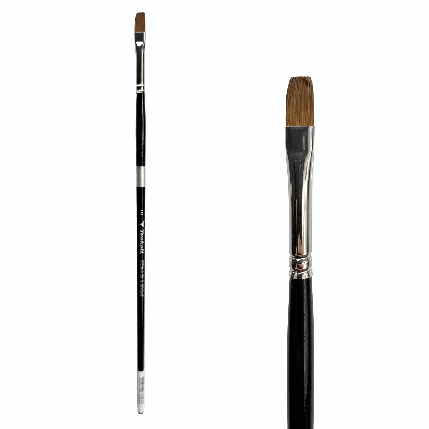 Trekell Sienna #8 Bright Brush - Long Handle