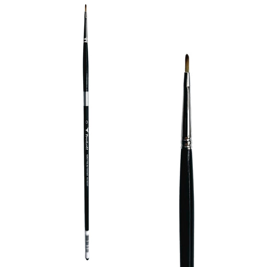 Trekell Spectrum #0 Filbert Brush - Long Handle