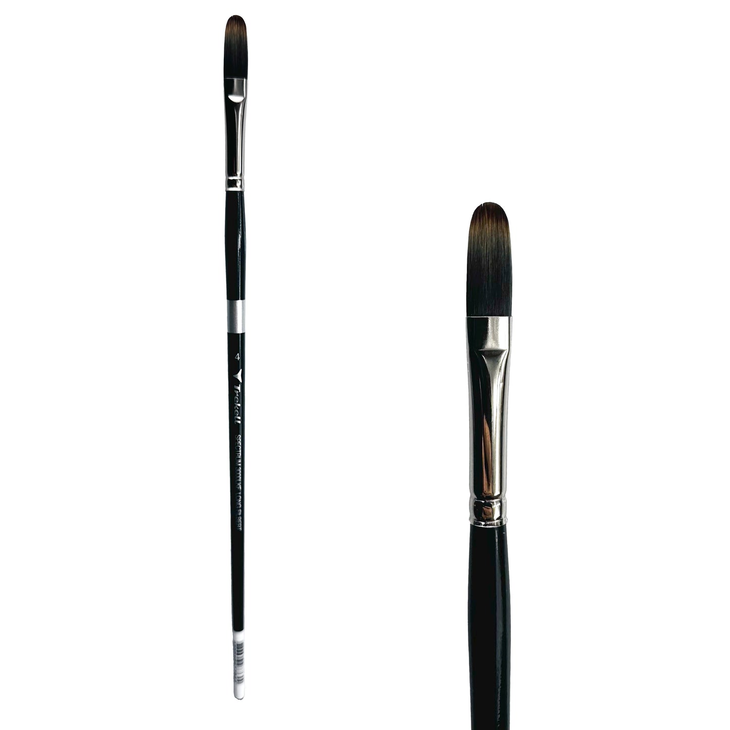 Trekell Spectrum #4 Long Filbert Brush - Long Handle