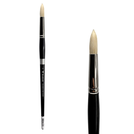 Trekell Hog Bristle #10 Round Brush - Long Handle