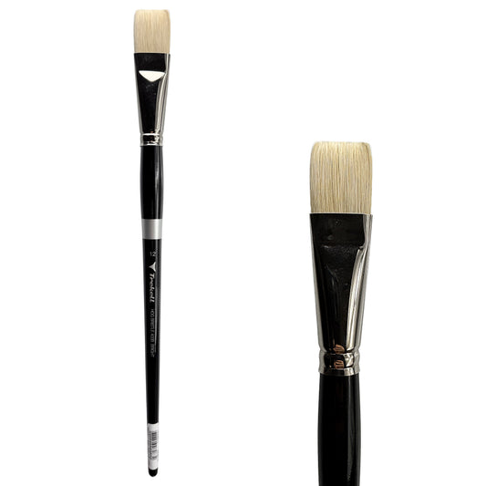 Trekell Hog Bristle Long Handle Artist Brush - Size #12 Bright