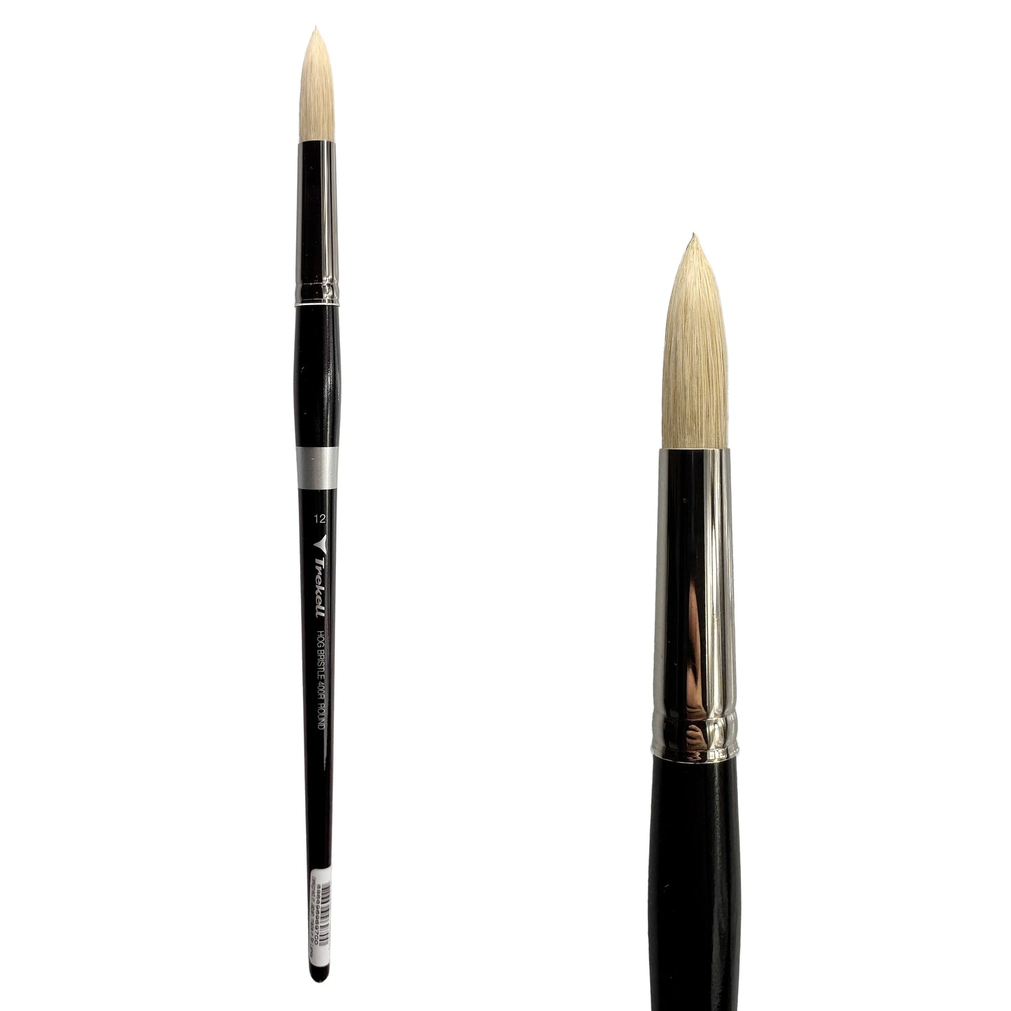 Trekell Hog Bristle #12 Round Brush - Long Handle