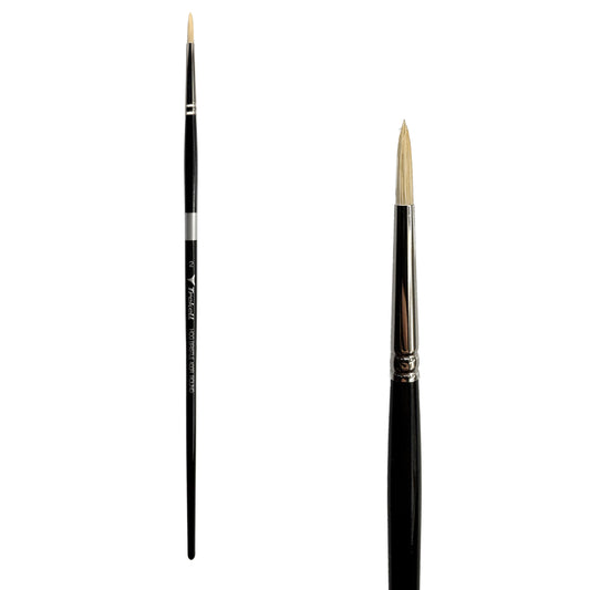 Trekell Hog Bristle #2 Round Brush - Long Handle