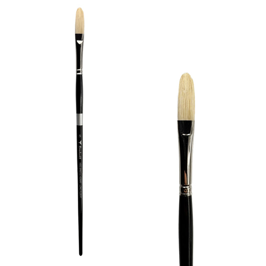 Trekell Hog Bristle Long Handle Artist Brush - Size #5 Long Filbert