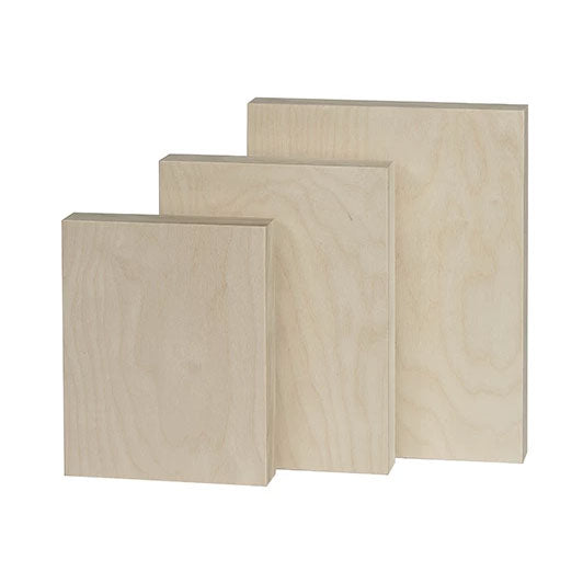 Trekell Unprimed Baltic Birch Panel - 1" Traditional Profile Wooden Canvas - 8" x 10"