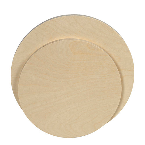 Trekell Unprimed Round Wood Panel - 1/2" Baltic Birch Circle Panel - 18"