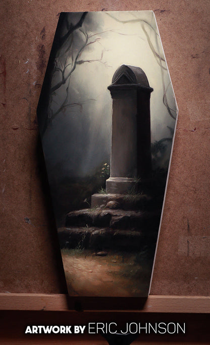 Trekell Coffin Cradled Panel - Wooden Painting Halloween Canvas