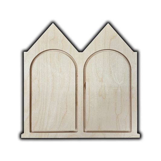 Trekell Gable Diptych Floater Panel - Wooden Painting Canvas + Frame