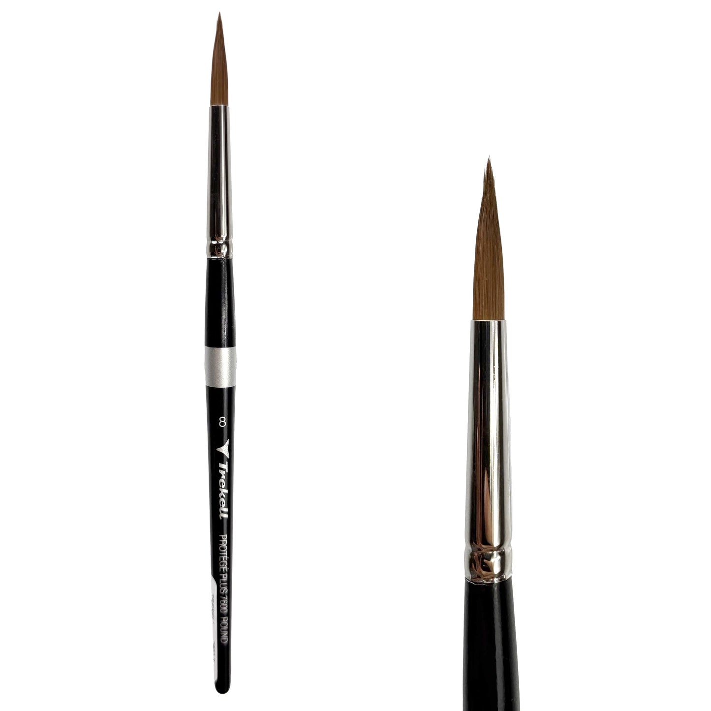 Trekell Protégé Plus #8 Round Brush - Short Handle