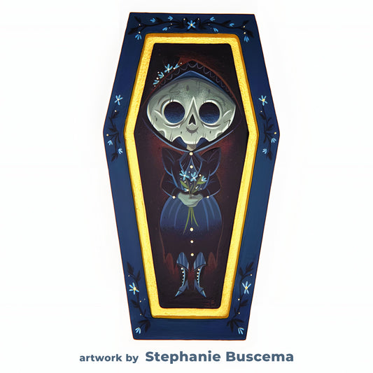Trekell Coffin Floater Panel - Wooden Painting Halloween Canvas + Frame