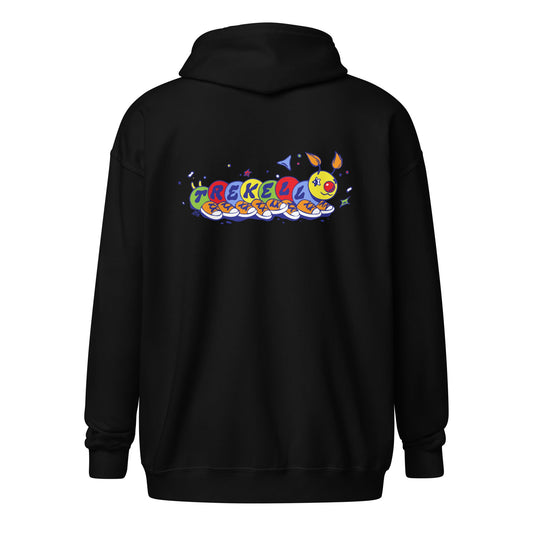 Trekell x Allison Bamcat Unisex Black Zip Hoodie